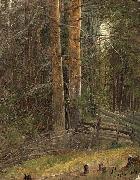Adolph Tidemand Skovinterior oil painting